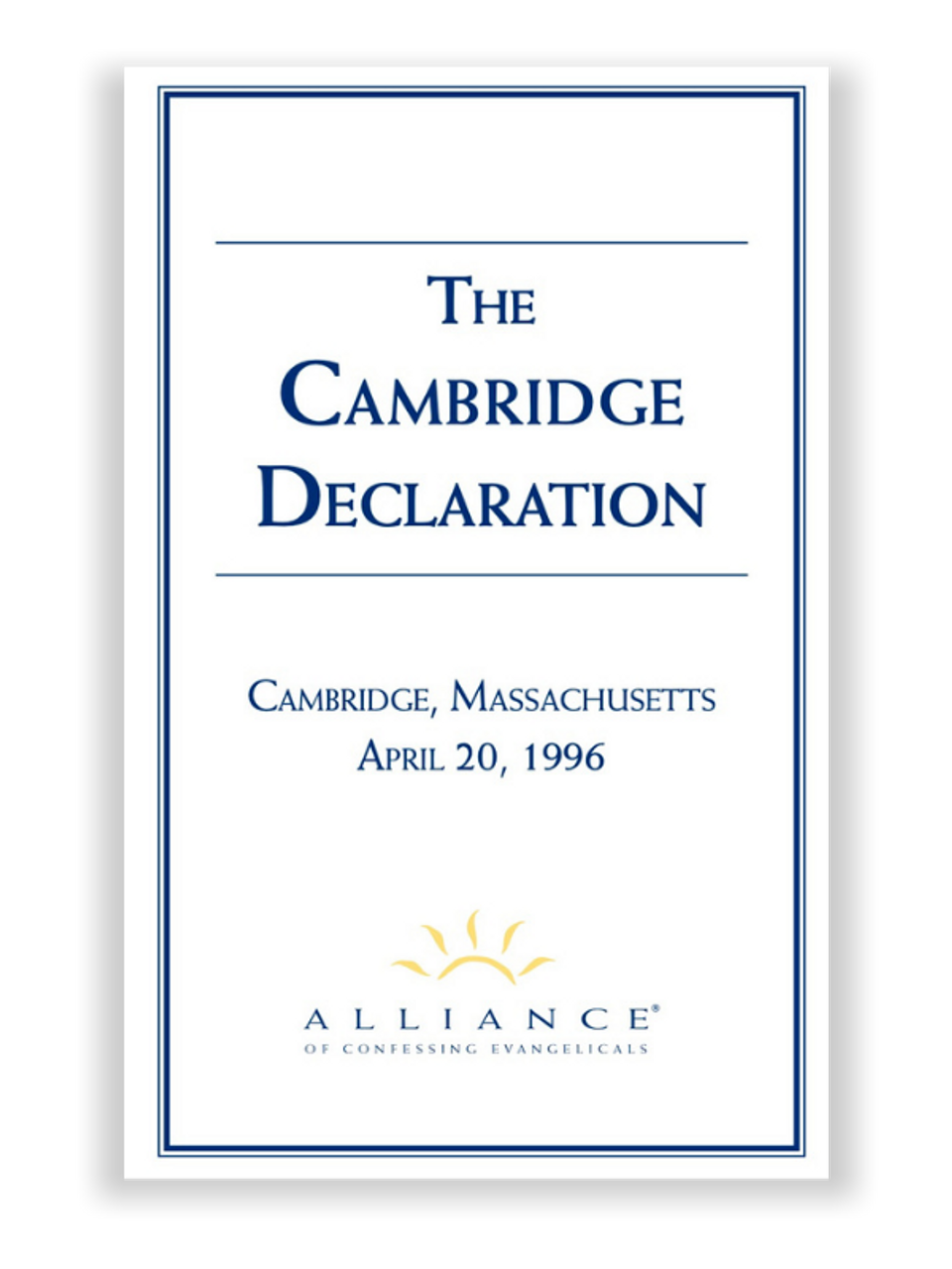Cambridge Declaration (Booklet)